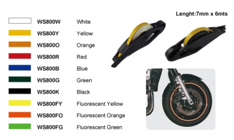 Keiti WS800FG proužky na kola zelené fluorescenční17"