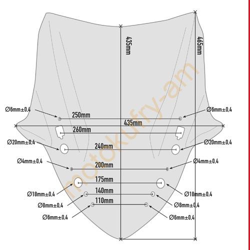 YAMAHA Tricity 300 20-24 plexi KD2149ST