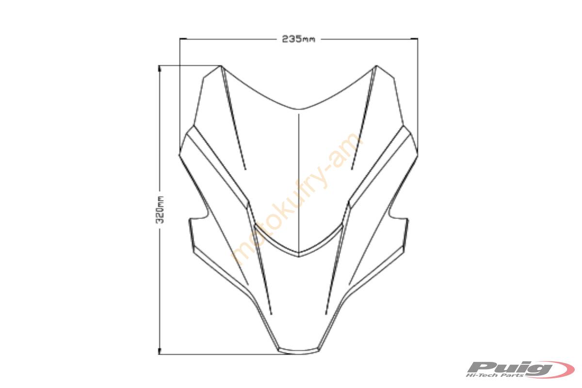 Yamaha MT07 21-24 plexi sport Puig 20618H