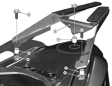 Burgman 125-200 06-18 montážní sada topcase KR3106