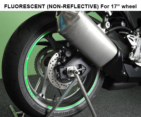 Keiti WS800FG proužky na kola zelené fluorescenční17"