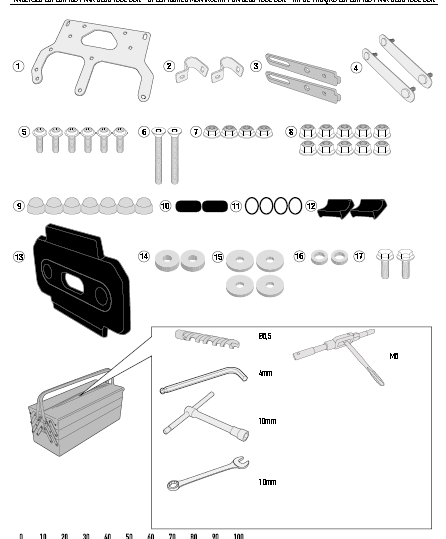 V-Strom 650/1000 17-24 TL3112KIT montážní sada pro toolbox