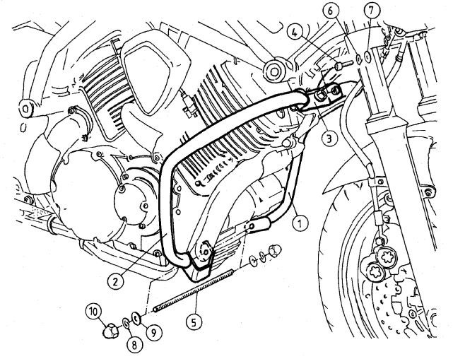 YAMAHA BT 1100 Bulldog padací rámy 501416 00 02