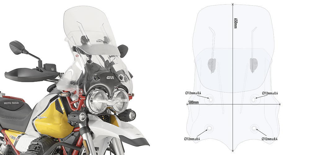 Moto Guzzi V 85 TT 19-23 plexi Givi AF8203