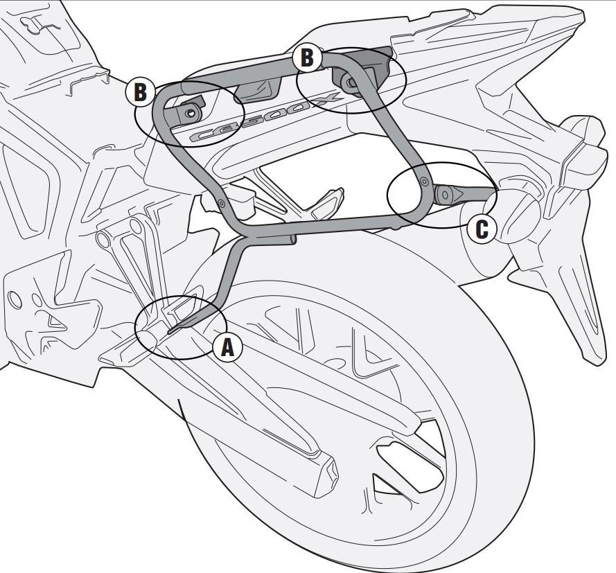 Honda CB500X 13-18 boční nosiče kufrů KLX1121