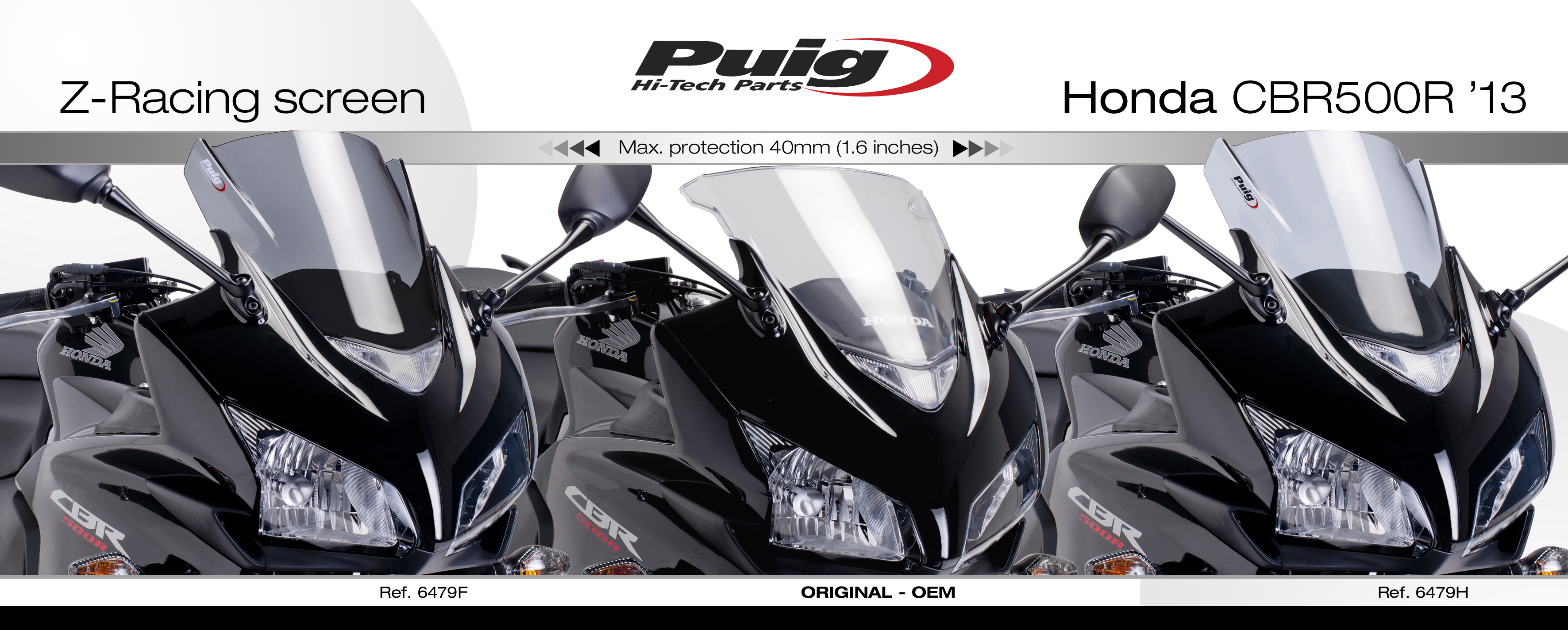 Honda CBR500R (13) plexi Puig 6479H