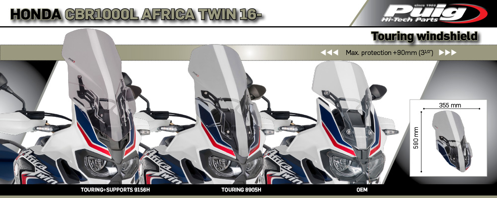 Honda CRF1000L Africa Twin 16-19 plexi Puig 8905H