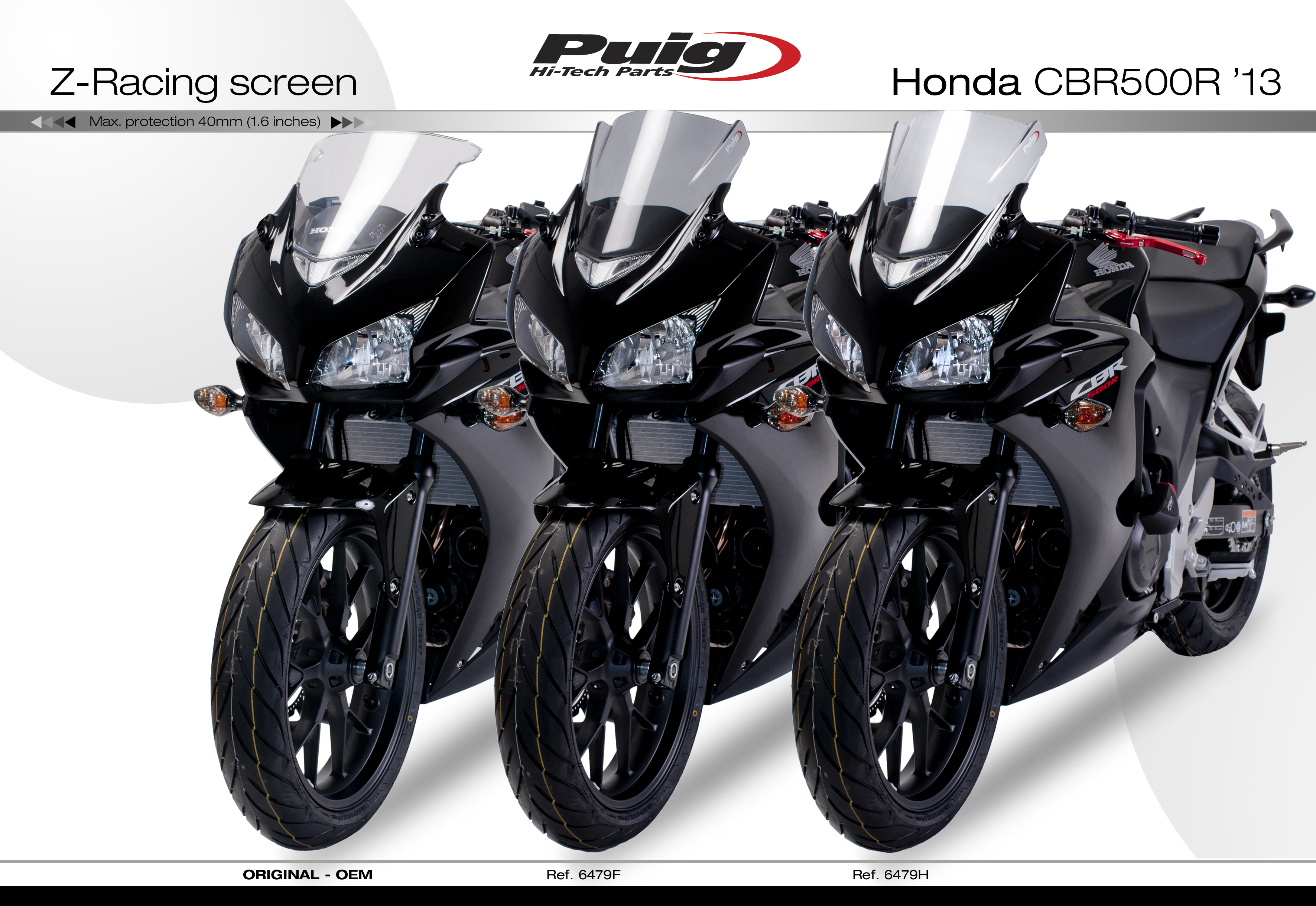 Honda CBR500R (13) plexi Puig 6479H