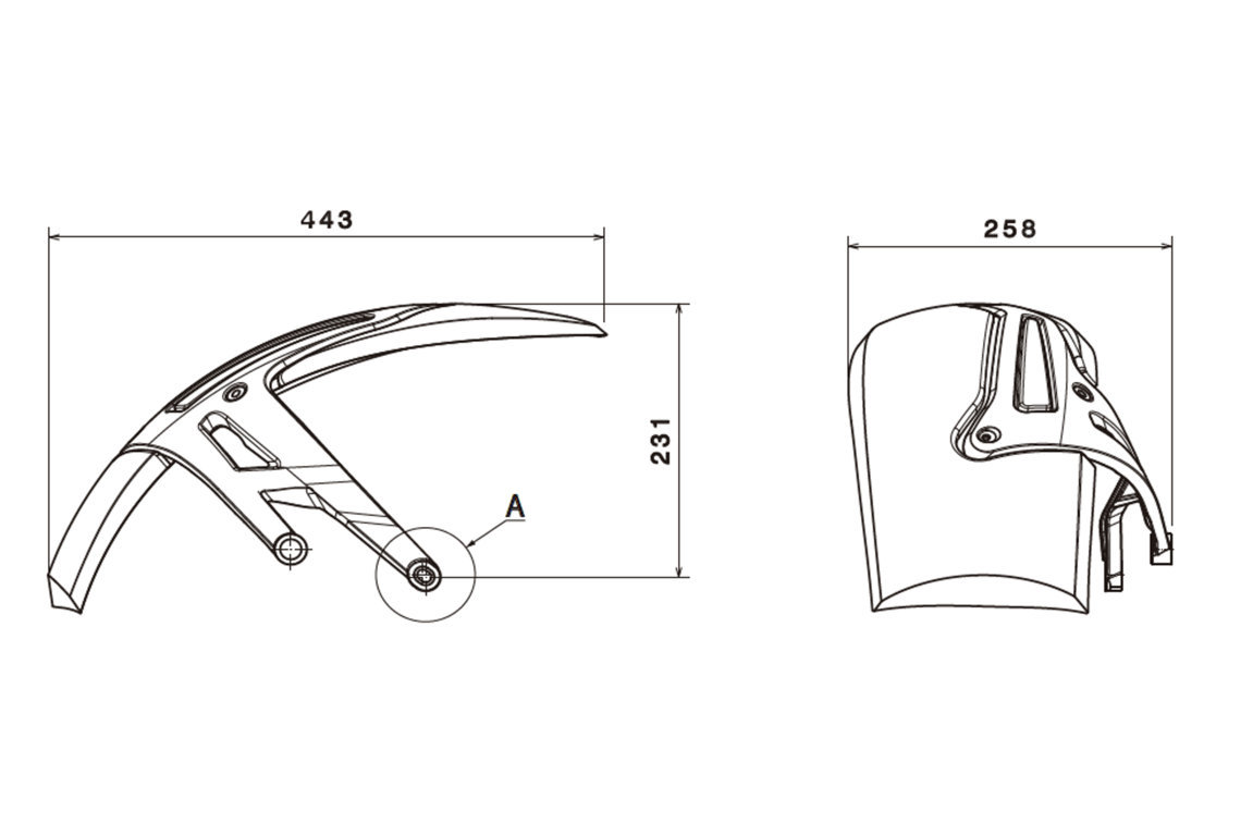 BMW R 1200 R/RS 15-18 blatníček zadní 7682C