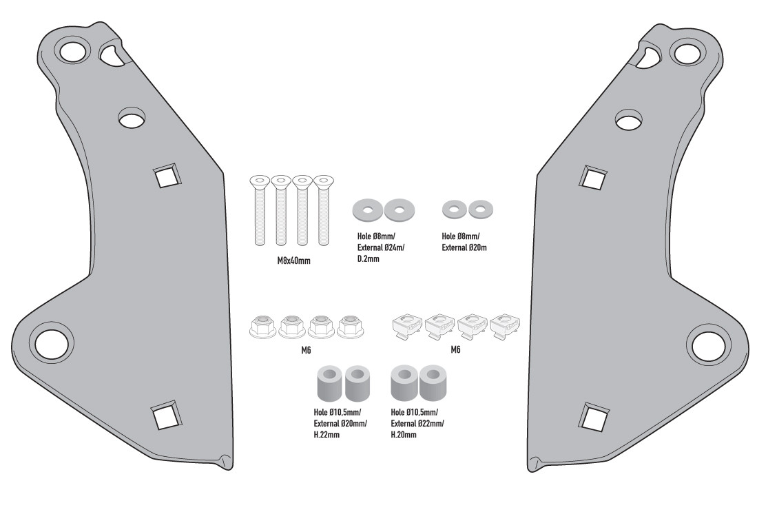 HONDA X-ADV 750 21-25 / FORZA 750 21-25 montážní sada KR1186