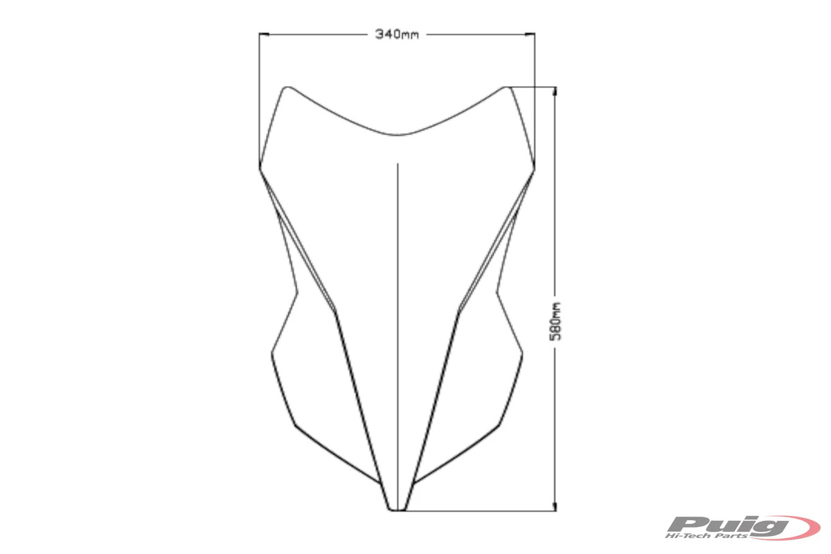 Benelli TRK 251 20-  kouřové plexi Puig 20629H