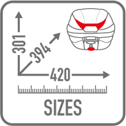 Givi C30N Motokufr s plotnou 30L