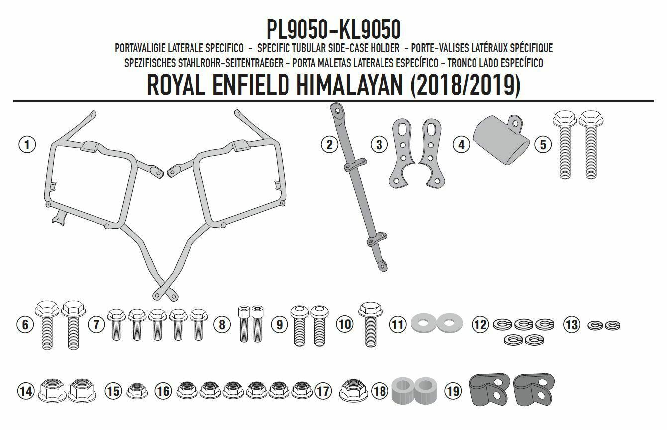 Royal Enfield Himalayan 18-20 boční nosiče KL9050