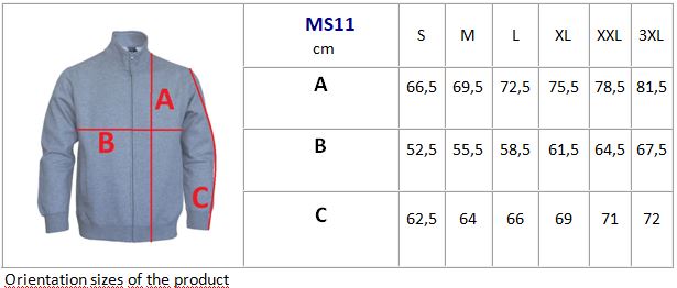 Mikina s potiskem YAMAHA propínací vel. L/285g