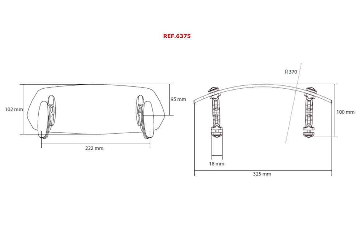 Přídavné plexi/deflektor Puig 100 X 313 6375H