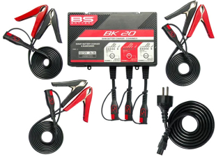 Nabíječka baterií BS-BATTERY BK20 3 kanálová nabíjecí stanice 12V 2A