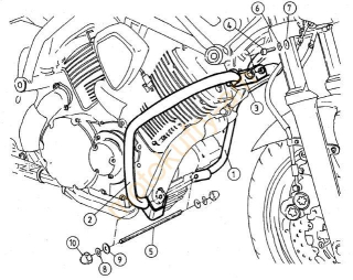YAMAHA BT 1100 Bulldog padací rámy 501416 00 02